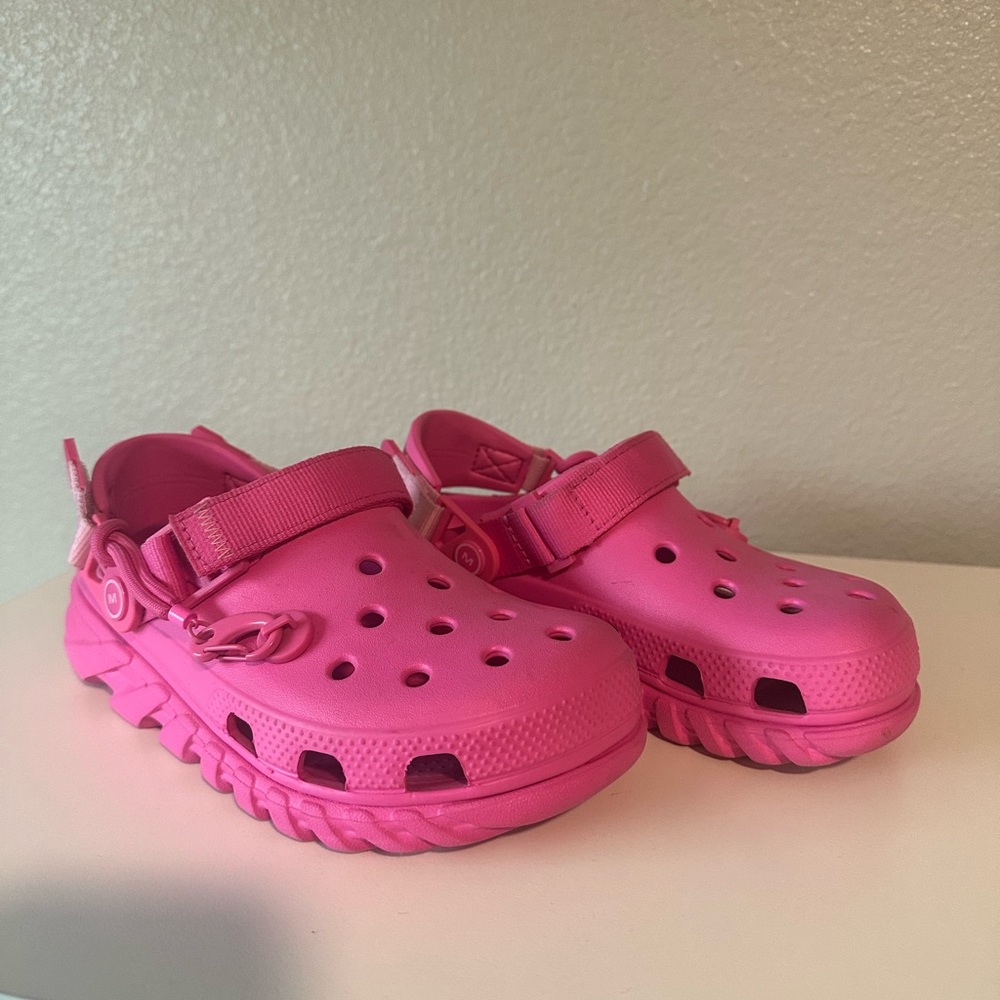 Pink Post Malone Crocs